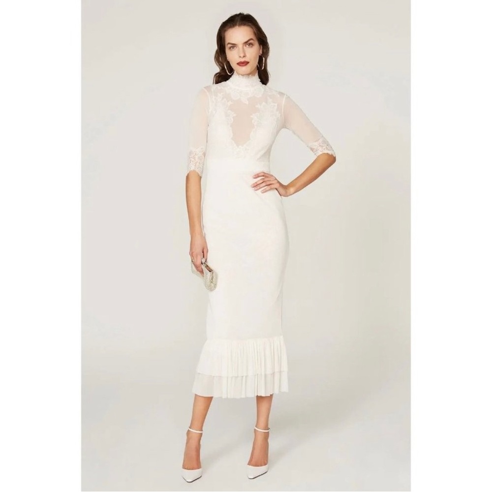HAH Take a Bow White Dress Size M